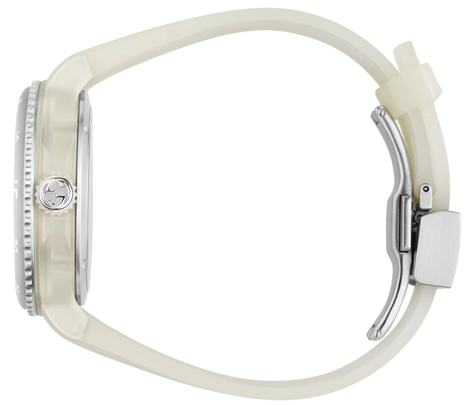  Shop Authentic Gucci Dive Automatic White Dial White Rubber Strap Unisex Watch - YA136342 - Luxxuri