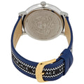  Shop Authentic Versace  V-Circle Black Dial Blue Leather Strap Watch for Men - VEBQ01419 - Luxxuri