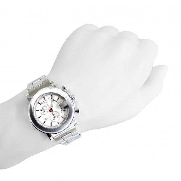  Shop Authentic Gucci G Chrono Chronograph White Dial Silver Steel Strap Watch For Men - YA101339 - Luxxuri