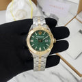  Shop Authentic Versace Greca Time Quartz Green Dial Two Tone Steel Strap Watch For Men - VE3K00422 - Luxxuri