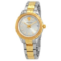 Shop Authentic Versace Hellenyium Silver Dial Two Tone Steel Strap Watch for Women - V12030015 - Luxxuri