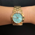  Shop Authentic Marc Jacobs Amy Blue Dial Gold Steel Strap Watch for Women - MBM3301 - Luxxuri