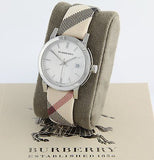  Shop Authentic Burberry The City White Dial Brown Leather Strap Watch for Women - BU9113 - Luxxuri