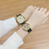  Shop Authentic Guess Queen Quartz Gold Dial Black Silicone Strap Watch For Women - GW0536L3 - Luxxuri