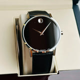  Shop Authentic Movado Museum Classic Black Dial Black Leather Strap Watch for Men - 0607194 - Luxxuri