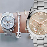  Shop Authentic Fossil Perfect Boyfriend Taupe Dial Silver Steel Strap Watch for Women - ES4146 - Luxxuri