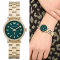  Shop Authentic Marc Jacobs Baker Green Dial Gold Steel Strap Watch for Women - MBM3249 - Luxxuri