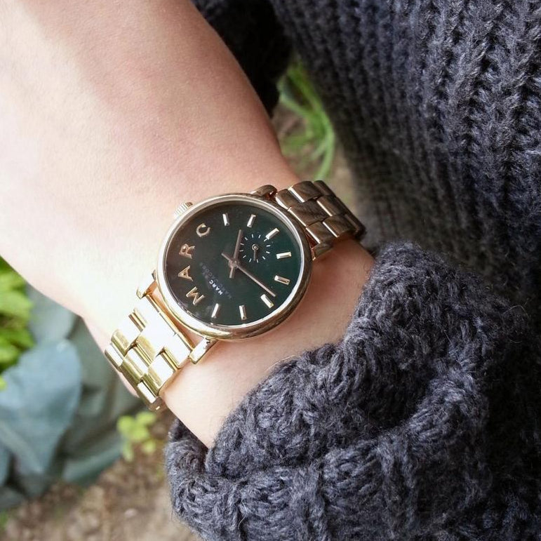  Shop Authentic Marc Jacobs Baker Green Dial Gold Steel Strap Watch for Women - MBM3249 - Luxxuri