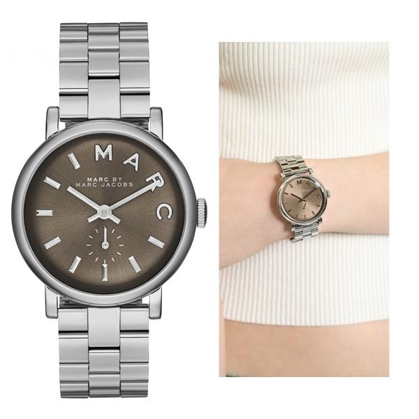  Shop Authentic Marc Jacobs Baker Brown Dial Silver Steel Strap Watch For Women - MBM3329 - Luxxuri