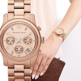  Shop Authentic Michael Kors Runway Rose Gold Dial Rose Gold Steel Strap Watch for Women - MK5128 - Luxxuri