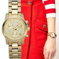  Shop Authentic Michael Kors Runway Gold Dial Gold Steel Strap Watch for Women - MK5384 - Luxxuri