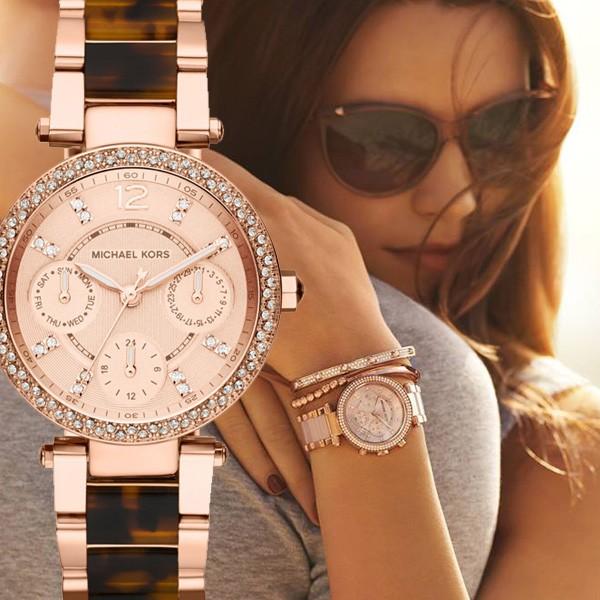  Shop Authentic Michael Kors Parker Gold Dial Two Tone Steel Strap Watch for Women - MK5841 - Luxxuri