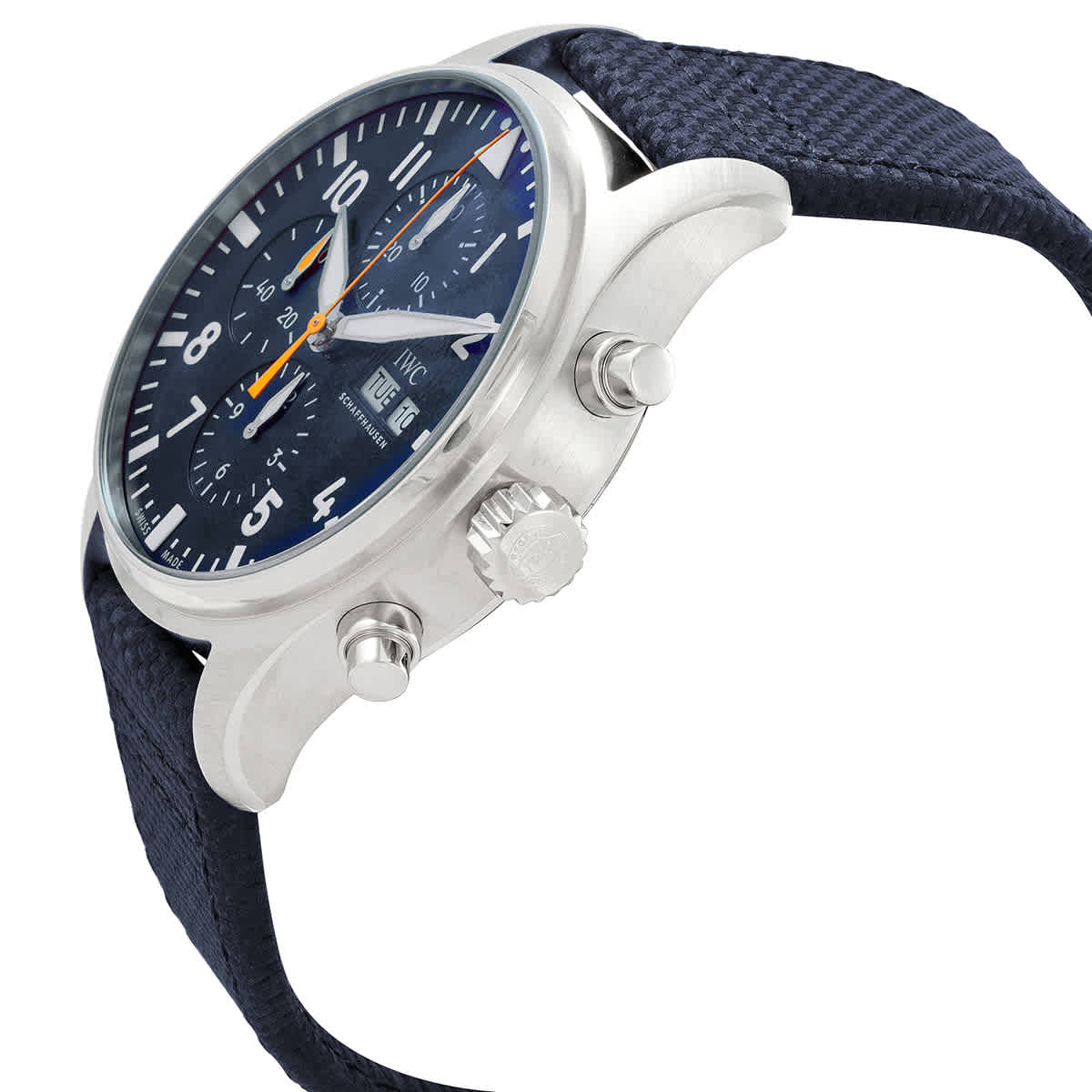  Shop Authentic IWC Pilot's Automatic Chronograph 43mm Blue Dial Blue Calfskin Strap Watch for Men - IW377729 - Luxxuri