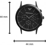  Shop Authentic Emporio Armani Renato Chronograph Black Dial Black Mesh Bracelet Watch For Men - AR2498 - Luxxuri