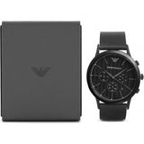  Shop Authentic Emporio Armani Renato Chronograph Black Dial Black Mesh Bracelet Watch For Men - AR2498 - Luxxuri