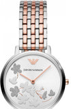  Shop Authentic Emporio Armani Silver Sunray Dial Two Tone Steel Strap Watch For Women - AR11113 - Luxxuri