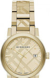  Shop Authentic Burberry The City Gold Dial Gold Steel Strap Watch for Women - BU9145 - Luxxuri