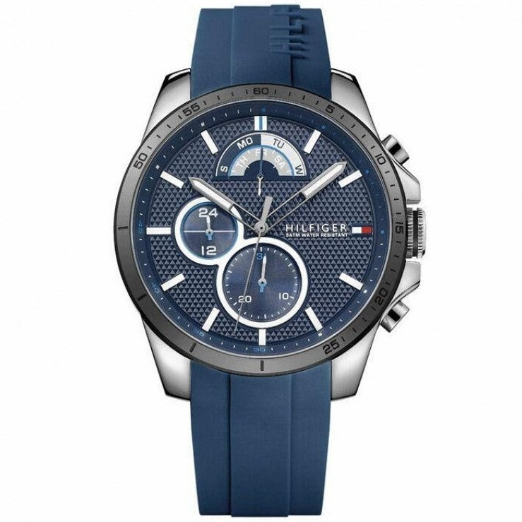  Shop Authentic Tommy Hilfiger Decker Quartz Blue Dial Blue Rubber Strap Watch for Men - 1791350 - Luxxuri