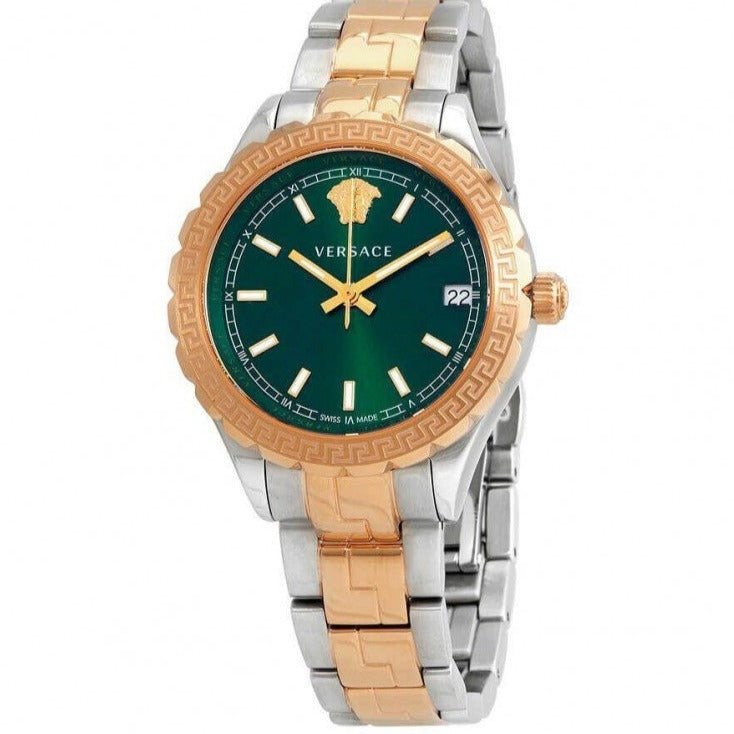  Shop Authentic Versace Hellenyium Green Dial Two Tone Steel Strap Watch for Women - V12050015 - Luxxuri