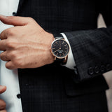  Shop Authentic Daniel Wellington Classic Sheffield Black Dial Black Leather Strap Watch For Men - DW00100127 - Luxxuri