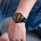  Shop Authentic Armani Exchange Hampton Chronograph Black Dial Black Steel Strap Watch For Men - AX2413 - Luxxuri