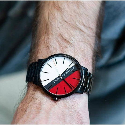  Shop Authentic Armani Exchange Cayde Multicolor Dial Black Steel Strap Watch For Men - AX2725 - Luxxuri