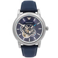 Shop Authentic Emporio Armani Luigi Chronograph Blue Dial Black Leather Strap Watch For Men - AR60011 - Luxxuri