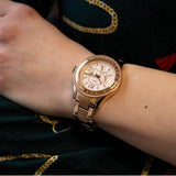  Shop Authentic Fossil Stella Sport Multifunction Rose Gold Dial Rose Gold Steel Strap Watch for Women - ES5106 - Luxxuri