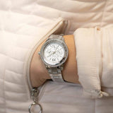  Shop Authentic Fossil Stella Sport Multifunction Silver Dial Silver Steel Strap Watch for Women - ES5108 - Luxxuri