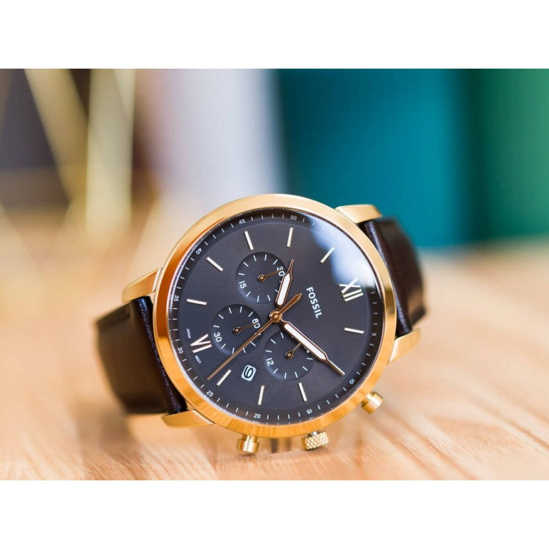  Shop Authentic Fossil Neutra Chronograph Brown Dial Brown Leather Strap Watch for Men - FS5763 - Luxxuri