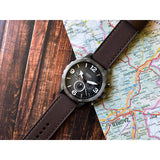  Shop Authentic Fossil Nate Chronograph Grey Dial Brown Leather Strap Watch for Men - JR1424 - Luxxuri