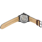  Shop Authentic Fossil Townsman Automatic Skeleton Black Dial Brown Leather Strap Watch for Men - ME3181 - Luxxuri