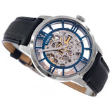  Shop Authentic Fossil Townsman Automatic Skeleton Blue Dial Black Leather Strap Watch for Men - ME3200 - Luxxuri