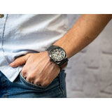  Shop Authentic Fossil Everett Automatic Skeleton Grey Dial Grey Steel Strap Watch for Men - ME3206 - Luxxuri