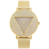  Shop Authentic Guess Iconic Diamonds Gold Dial Gold Mesh Bracelet Watch For Women - GW0477L2 - Luxxuri