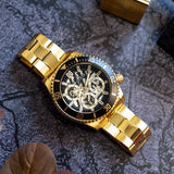  Shop Authentic Guess Axle Multifunction Black Dial Gold Steel Strap Watch For Men - GW0488G2 - Luxxuri