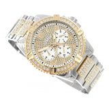  Shop Authentic Guess Frontier Chronograph Crystals Silver Dial Two Tone Steel Strap Watch for Men - W0799G4 - Luxxuri