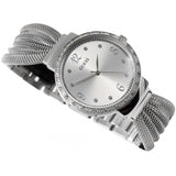  Shop Authentic Guess Chiffon Silver Dial Silver Mesh Bracelet Watch For Women - W1083L1 - Luxxuri