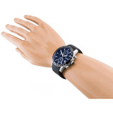  Shop Authentic Hugo Boss Rafale Chronograph Blue Dial Black Leather Strap Watch For Men - 1513391 - Luxxuri