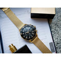  Shop Authentic Hugo Boss Admiral Chronograph Black Dial Gold Mesh Bracelet Watch for Men - 1513906 - Luxxuri