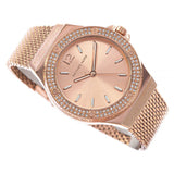  Shop Authentic Michael Kors Lennox Three Hand Rose Gold Dial Rose Gold Mesh Strap Watch For Women - MK7336 - Luxxuri