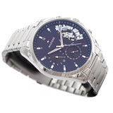  Shop Authentic Tommy Hilfiger Baker Quartz Blue Dial Silver Steel Strap Watch For Men - 1710448 - Luxxuri