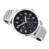  Shop Authentic Tommy Hilfiger Briggs Chronograph Black Dial Silver Steel Strap Watch for Men - 1791422 - Luxxuri