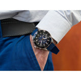  Shop Authentic Tommy Hilfiger Larson Chronograph Blue Dial Blue Rubber Strap Watch For Men - 1791920 - Luxxuri