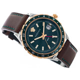  Shop Authentic Versace Hellenyium Green Dial Brown Leather Strap Watch for Men - V11090017 - Luxxuri