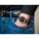  Shop Authentic Versace V-Circle Quartz Black Dial Brown Leather Strap Watch for Men - VEBQ01619 - Luxxuri