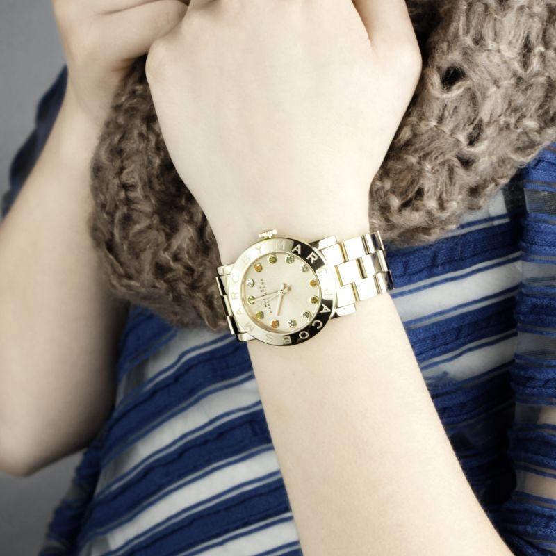  Shop Authentic Marc Jacobs Blade Gold Dial Gold Steel Strap Watch for Women - MBM3141 - Luxxuri