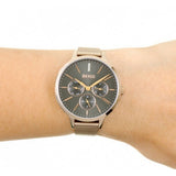  Shop Authentic Hugo Boss Symphony Grey Dial Gold Mesh Bracelet Watch for Women - 1502424 - Luxxuri