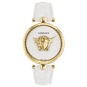  Shop Authentic Versace Palazzo Empire White Dial White Leather Strap Watch for Women - VCO040017 - Luxxuri