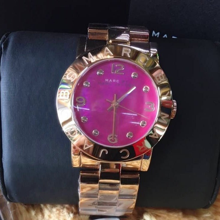  Shop Authentic Marc Jacobs Amy Pink Dial Rose Gold Steel Strap Dial Watch for Women - MBM8625 - Luxxuri